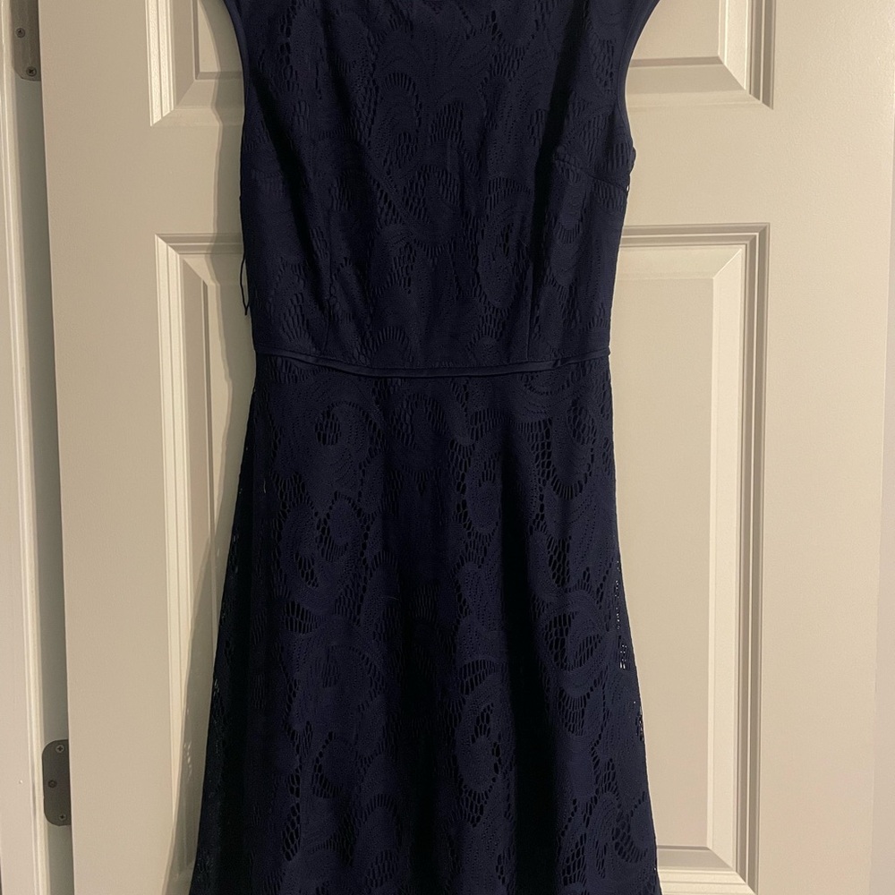 Stylish Navy Lace Dress